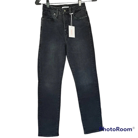 Good American Good Classic Jeans Skinny Fit Stretch Black Size 00 24 NEW - Picture 2 of 10